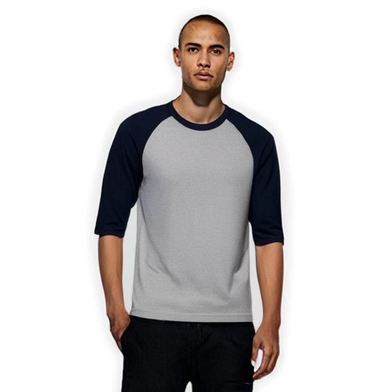 Gildan® Heavy Cotton Raglan Crewneck Three-Quarter Sleeve T-Shirt